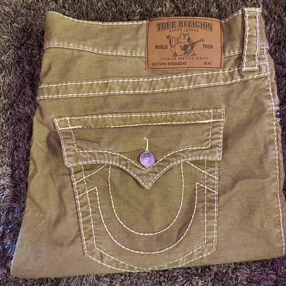 Mens True Religion World Tour Jeans / Color: Beige-Tan / Size: 42 - Picture 1 of 6